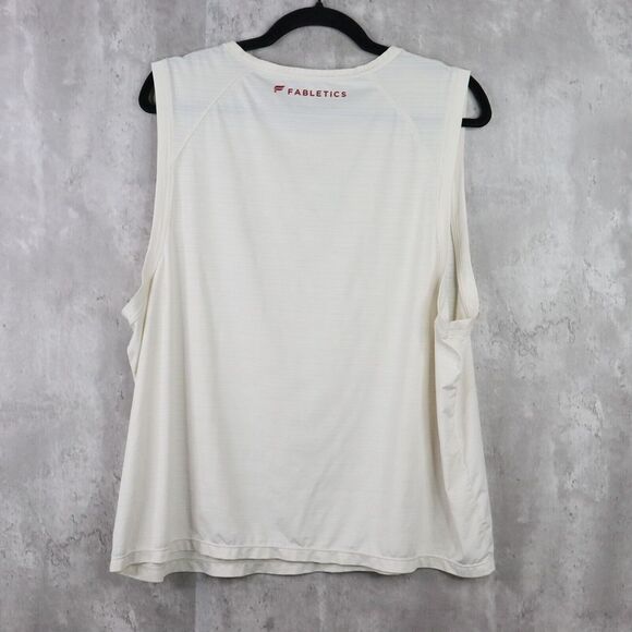 Fabletics Muscle Tank Womens Size XXL Off White Eco Conscious Cream Sleeveless - Picture 5 of 7